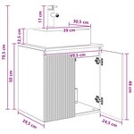 vidaXL Vanité de lavabo mural Chêne artisanal 49 5 x 41 x 62 5 cm