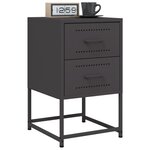 vidaXL Table de chevet noir 36x39x60 5 cm acier