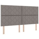 vidaXL Cadre de lit avec tête de lit Taupe 180 x 200 cm tissu