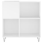 vidaXL Armoire à disques blanc brillant 84 5x38x89cm bois d'ingénierie