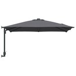 vidaXL Parasol d'extérieur Anthracite Polyester  Acier revêtu de poudre