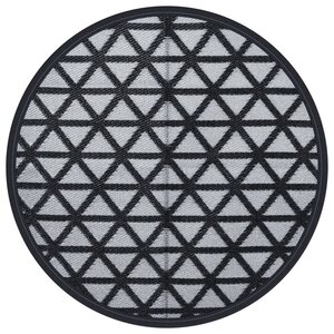 vidaXL Tapis d'extérieur ARAKIL noir Ø160 cm PP