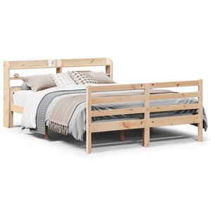 vidaXL Cadre de lit avec tête de lit sans matelas 150x200 cm
