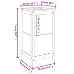 vidaXL Jardinière 40x40x78 cm bois de pin massif