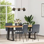 vidaXL Chaises à manger lot de 4 Gris foncé Velours