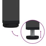 vidaXL Tables de chevet 2 Pièces noir 36x39x50 5 cm acier laminé à froid