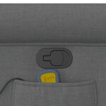 vidaXL Fauteuil inclinable de massage en tissu gris foncé