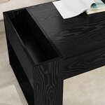 vidaXL Table basse Chêne noir 110 x 50 x 41 cm Bois d'ingénierie
