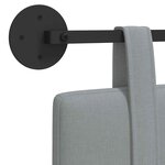 vidaXL Tête de lit suspendue Gris clair Tissu
