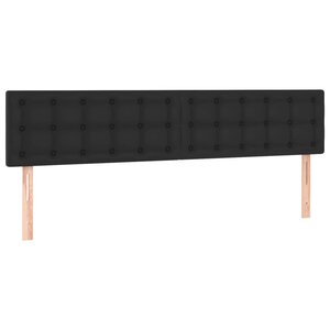 vidaXL Têtes de lit 2 Pièces Noir 100x5x78/88 cm Similicuir