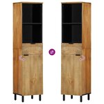 vidaXL Armoire salle de bain marron 38x33x160 cm bois massif manguier