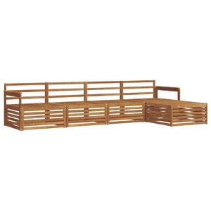 vidaXL Ensemble de canapés d'extérieur 5 pc Naturel