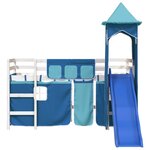 vidaXL Lit mezzanine enfants avec tour sans matelas bleu 90x190 cm