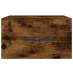vidaXL Tables de chevet murales 2 Pièces chêne fumé 35x35x20 cm