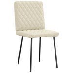 vidaXL Chaises à manger lot de 2 crème similicuir