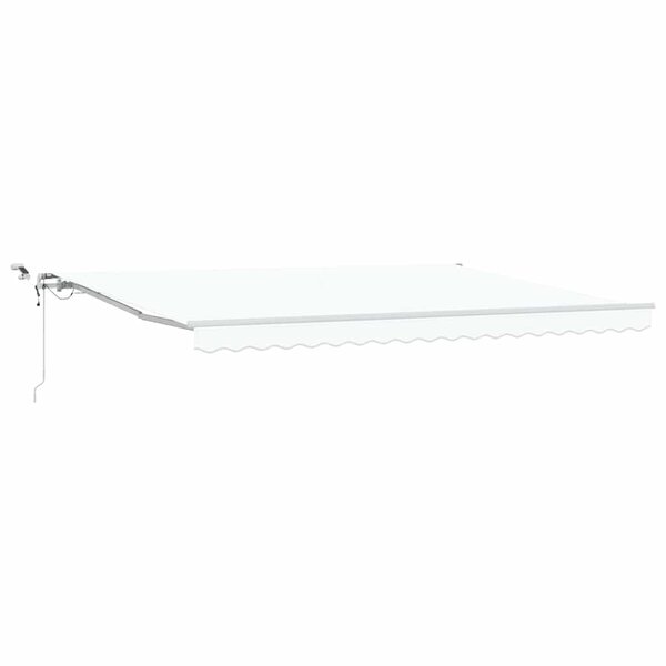 vidaXL Auvent Rétractable Blanc 450 × 350 cm Tissu et Métal