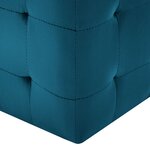 vidaXL 2 Pièces Poufs Bleu 30 x 30 x 30 cm Tissu velours