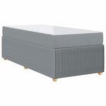 vidaXL Cadre de lit avec matelas Gris clair 80 x 200 cm tissu