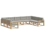 vidaXL Ensemble de canapés d'extérieur 9 pc Blanc et gris clair