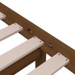 vidaXL Cadre de lit sans matelas marron miel bois massif 75x190 cm