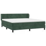 vidaXL Sommier à lattes de lit et matelas Vert foncé 160x200cm Velours