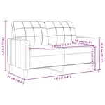 vidaXL Canapé à 2 places Vert foncé 120 cm Velours