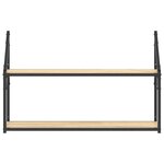 vidaXL Étagère murale 2 niveaux chêne sonoma 80x21x51 cm