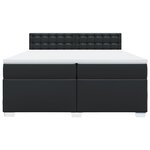 vidaXL Sommier à lattes de lit avec matelas Noir 200x200 cm Similicuir