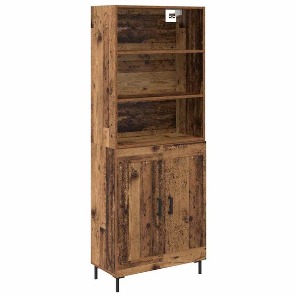 vidaXL Haut Armoire Bois ancien 69 5 x 34 x 180 cm Bois d'ingénierie