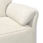 vidaXL Sofa 2 places Crème 138 x 83 x 95 cm Velours