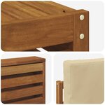 vidaXL Ensemble de canapés d'extérieur 6 pc Naturel et Beige Polyester