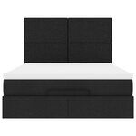 VidaXL Cadre de lit ottoman avec matelas noir 140x200 cm tissu