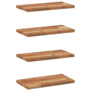 vidaXL Étagères flottantes 4 Pièces 40x20x2 cm acacia massif à l'huile