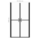 vidaXL Porte de douche ESG transparent (93-96)x190 cm