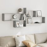 vidaXL Étagère murale gris béton 167 5x18x68 cm bois d'ingénierie