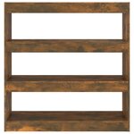 vidaXL Bibliothèque/Séparateur de pièce chêne fumé 100x30x103 cm