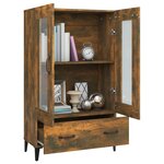 vidaXL Buffet haut Chêne fumé 70x31x115 cm Bois d'ingénierie