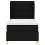 Box Spring VidaXL avec Matelas Noir 100x200 cm Tissu