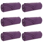 vidaXL Couvertures à jeter 6 Pièces Violet 170 x 130 cm Toison