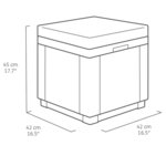 Keter Pouf de rangement Cube avec coussin Cappuccino