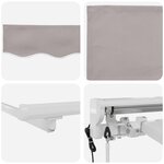 vidaXL Auvent rétractable électrique Gris clair 3 x 2 5 m