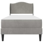 vidaXL Cadre de lit avec tête de lit Gris clair 100 x 200 cm Velours
