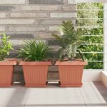 vidaXL Pots de plantes 6 Pièces Rouge brique 28 5 x 28 5 x 22 cm