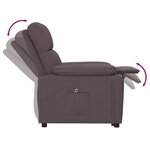 vidaXL Fauteuil inclinable électrique Marron foncé Tissu