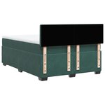 vidaXL Sommier à lattes de lit et matelas Vert foncé 160x200cm Velours