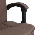 vidaXL Fauteuil inclinable de bureau Marron Similicuir