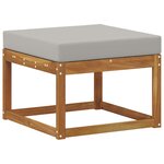vidaXL Ensemble de canapés d'extérieur 4 pc Gris Naturel et Clair