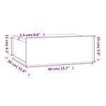 vidaXL Tables de chevet flottantes 2 Pièces Sonoma gris 40x30x15 cm