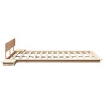 vidaXL Cadre de lit avec tables de nuit 140x200cm Bois massif