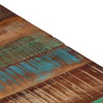 vidaXL Table basse argenté acier inoxydable/bois massif récupération